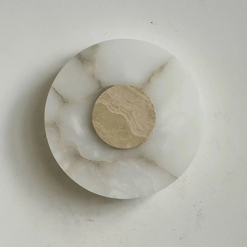 Vintage Marble Wall Lamp Modern Minimalist Sconce for Living Room Sofa Background Bedroom Bedside