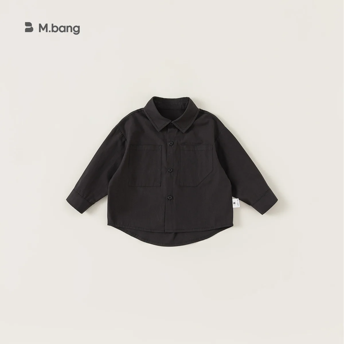 Children Shirt 2024 Spring New Korean Solid Color Baby Coat Fashionable Boys Polo Collar Long Sleeved Shirt