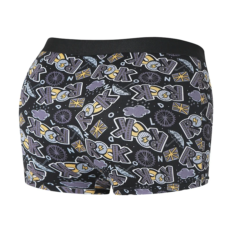 4 Pieces MEN'S Boyshort Comfortable Handsome Young MEN'S Underwear Loose Middle-aged and Old Plus Size Boyshort Shorts.