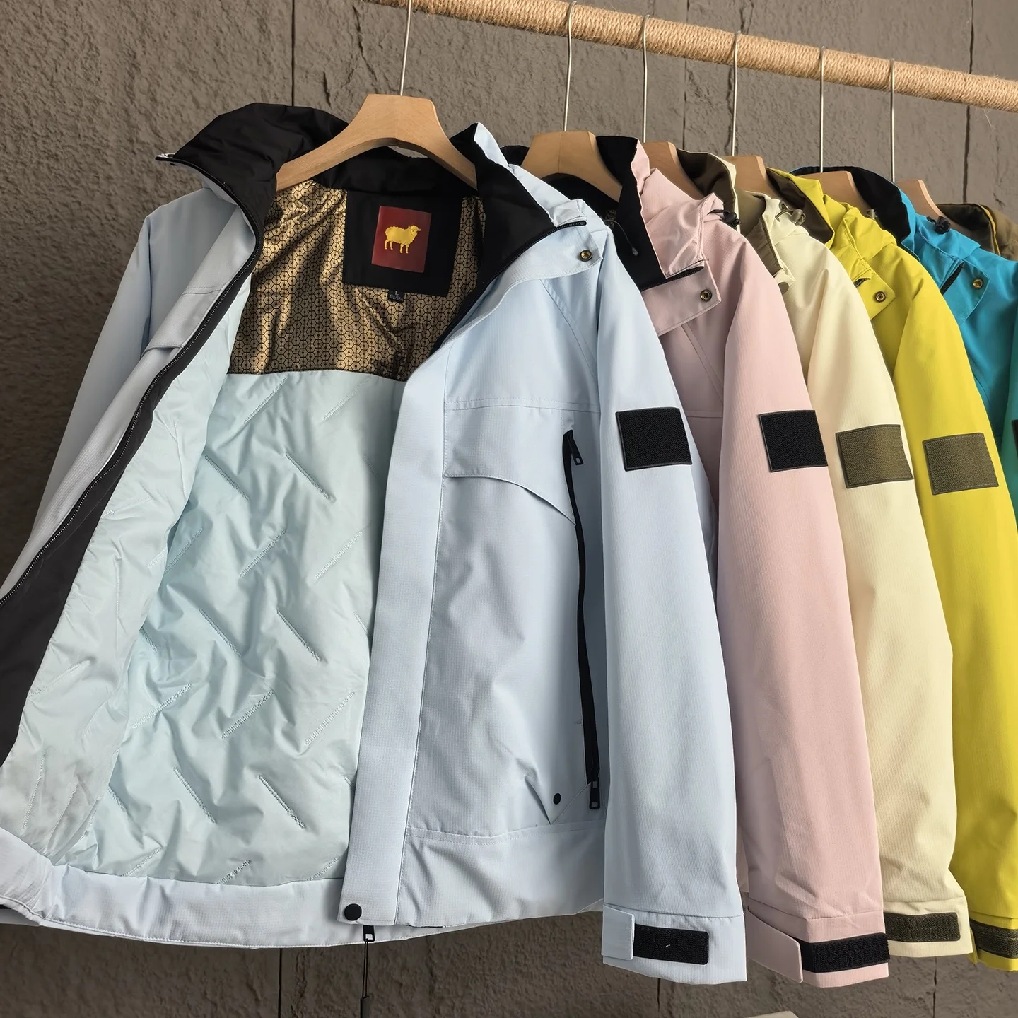 

ex Loose Fit aphene Woolen Cotton Jaet with Hood Outdoor Windproof Waterproof Warm Fce Lined Trench Coat Sle Coat