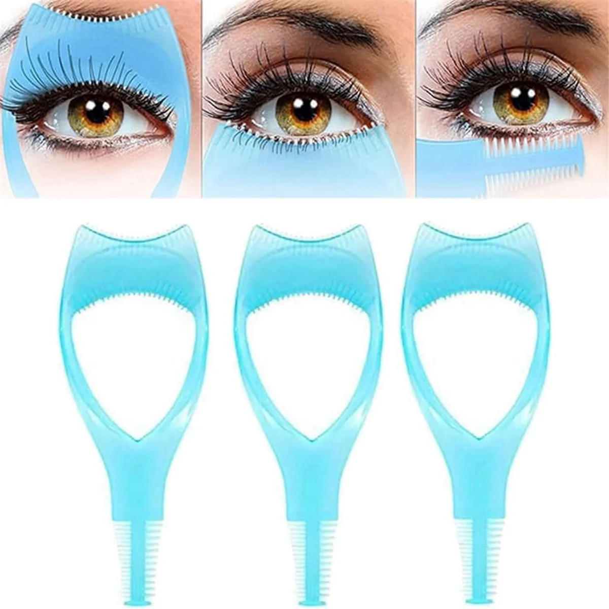 Eyelashes Tools Mascara Shield Applicator ,Eyelash Tool Upper Lower Eye Lash Mascara Guard Applicator Blue