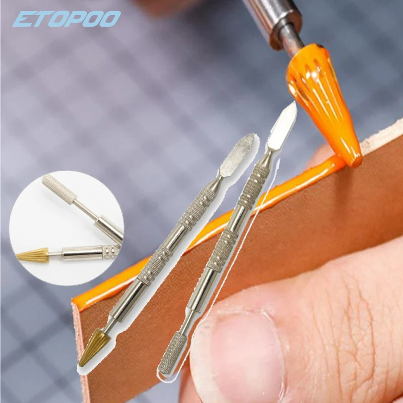 엣지 밴딩 유화 펜 양면 DIY 가죽 공예 도구 엣지 트리트먼트 롤러 내구성 접착제 스미어 씰링 오일 브러쉬
