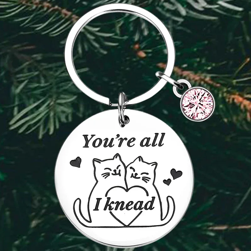 Cute Valentine's Birthday Couple Keychain Funny Husband Boyfriend Key Chain Pendant Wife Girlfriend Wedding Gifts Cat Lover