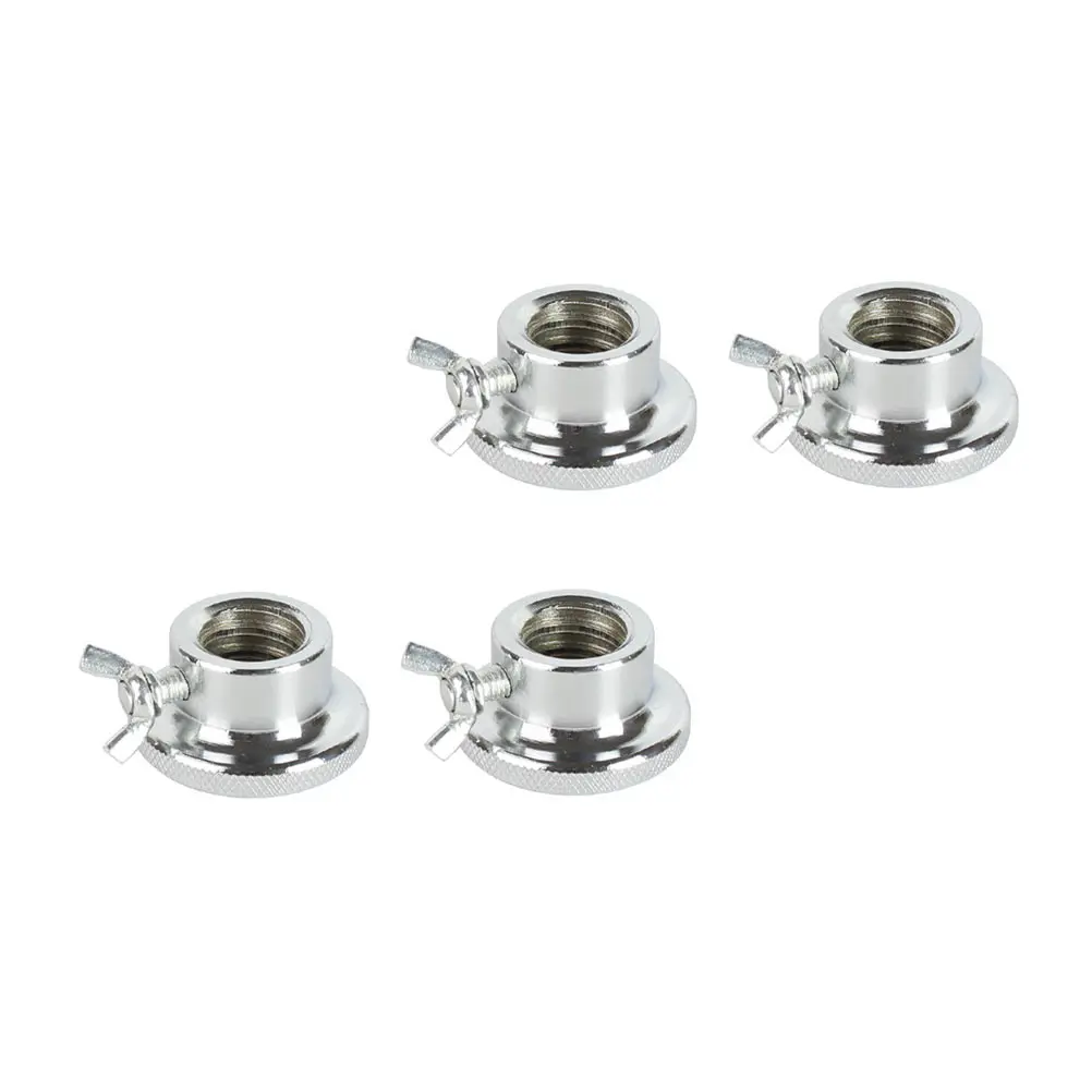 

4 pcs Anti-Slip Screw Lock Nut Heavy Duty Barbell Clamps For Dumbbell Weight Lifting Silver Iron Double Security Collar
