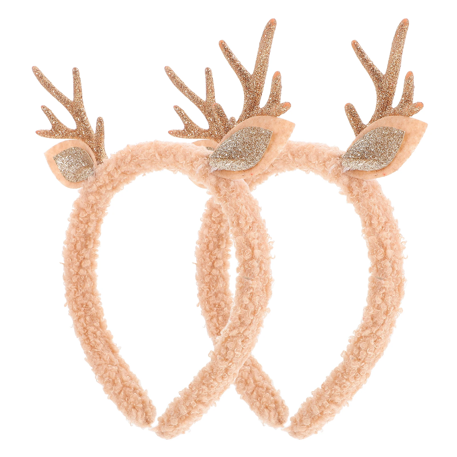 

2Pcs Christmas Antler Headbands Lightweight Comfortable Reindeer Headdress Holiday Party Accessories for Women Christmas