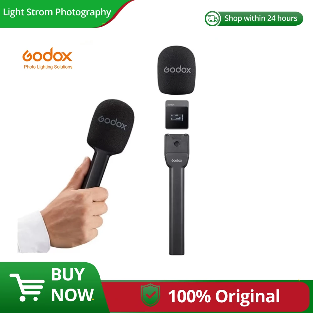 

Godox ML-H Microphone Handheld Adapter Handle Grip Bracket for Godox MoveLink M1 M2 UC1 UC2 Wireless Microphone System