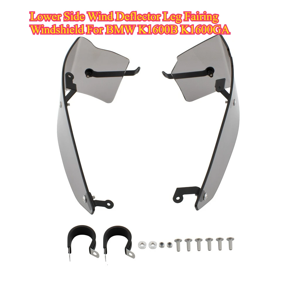Motorcycle Lower Side Wind Deflector Leg Fairing Windshield For BMW K1600B K1600GA