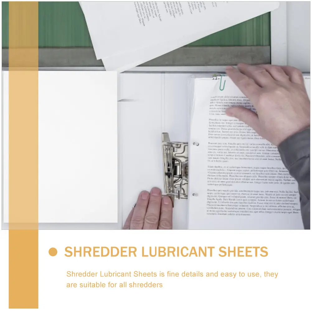 

10Pcs Shredder Lubricating Sheets Oil Paper Lubricant for Shredder Gears Prevent Jam Reduce Electrostatic Accumulation Smooth