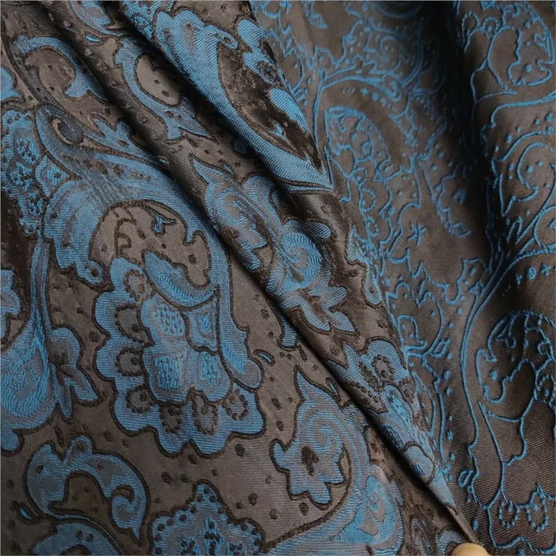 Jacquard fabric patterned ethnic dress tie shoe and bag