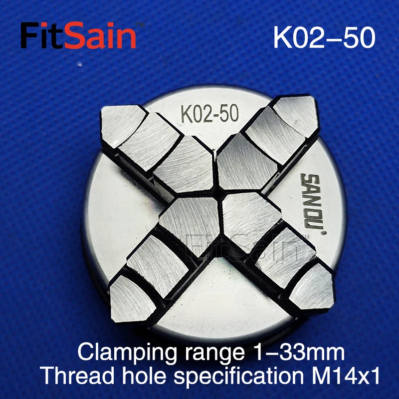FitSain-K02-50 Four jaw chuck CNC mini SELF-CENTING maiually operated chuck Bench Lathe parts