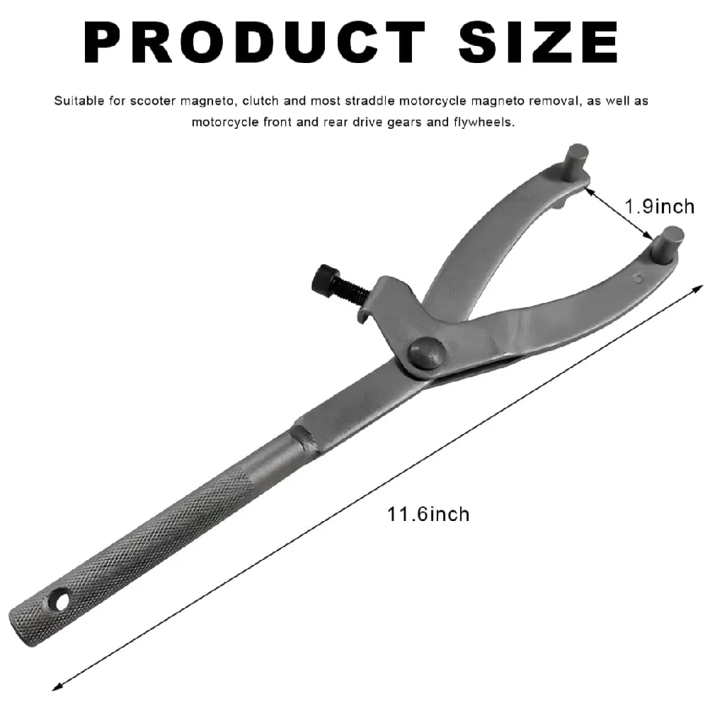 Adjustable Locking Spanner Wrench Magneto Fly Wheel Clutch Hub Rotor Sprockets Wrench Holder Flywheel Puller Fan Clutch Removal