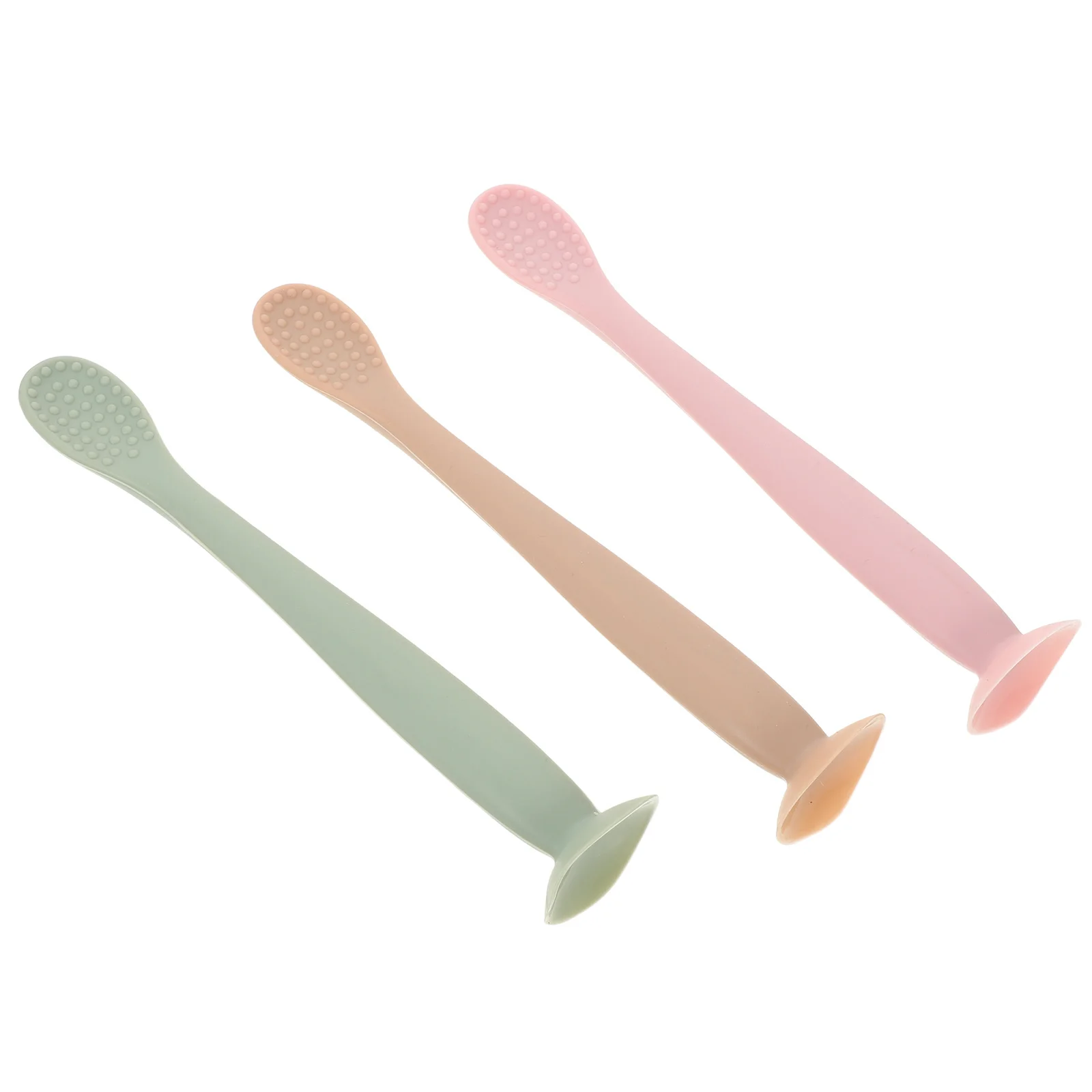 طقم ملاعق سيليكون مكون من 3 قطع، ملمس ناعم لأدوات تناول الطعام في المرحلة الأولى، ملعقة للأطفال الصغار، حرارة عالية #3