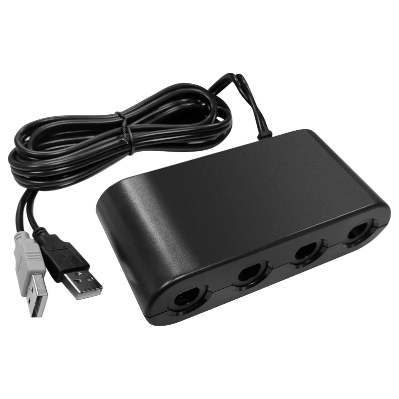 

50pcs 2 in 1 4 Ports Game Controller Adapter Converter for NGC for GC To for Wii U To PC Controller USB Adapter