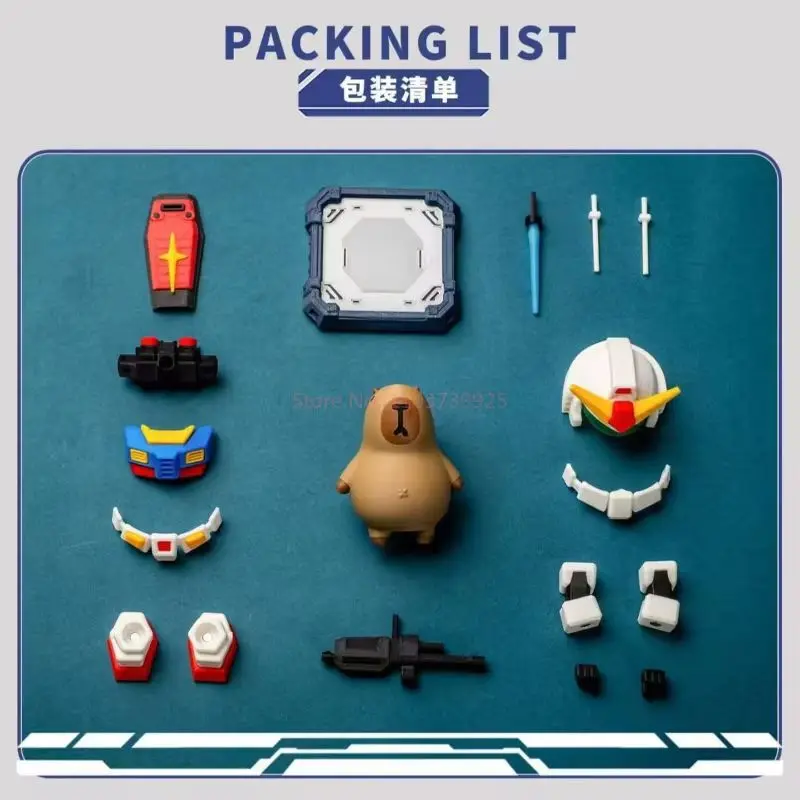 New Capibara Rx-78-2 Mecha Style Magnetic Figures 3D Printed The Peace Elite Desktop Ornaments Kids Collection Statue Gifts