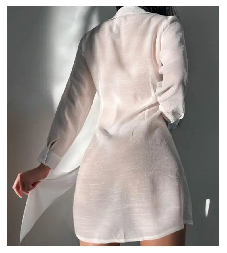 シフォンレースとVネックのセクシーなルーズフィットの女性用ビーチウェア,新しいコレクション