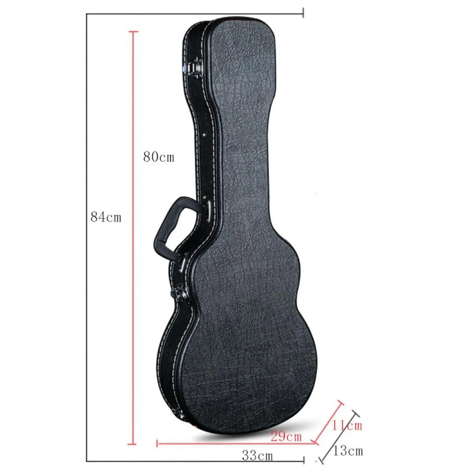 Stylish Acoustic Guitar Carrying Case Hard Shell PU Leather Lightweight Padded Bag for Travel and Daily Use