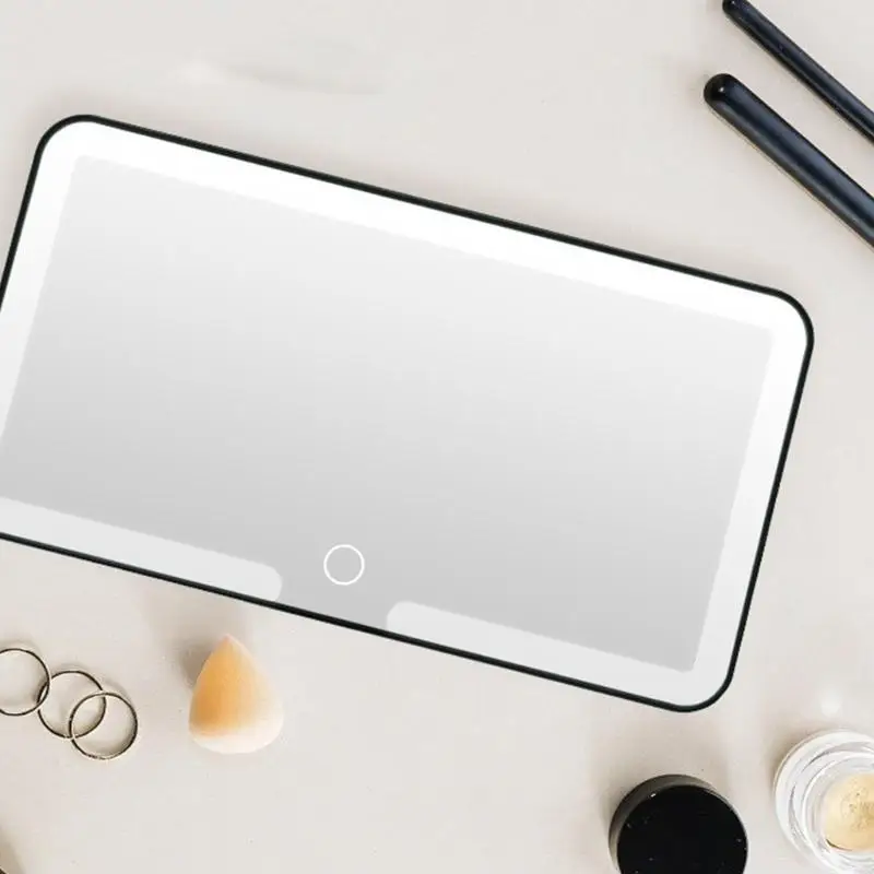 Car Vanity Glass with 400mha Rechargable Battery, Travel Glass, Car Touch Control LED Vanity Glass Make Up Glass