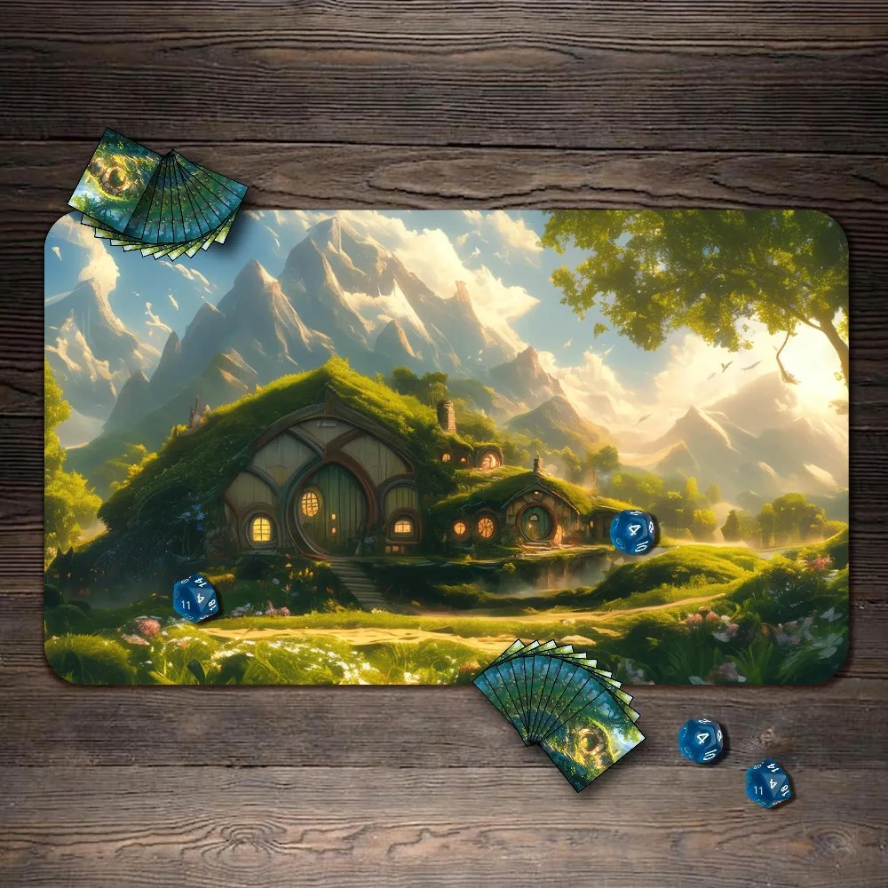 Playmat, Hobbit Custom Play Mat, TCG Playmat with Zones CCG desk accessories alfombrillas para escritorio tapis de souris