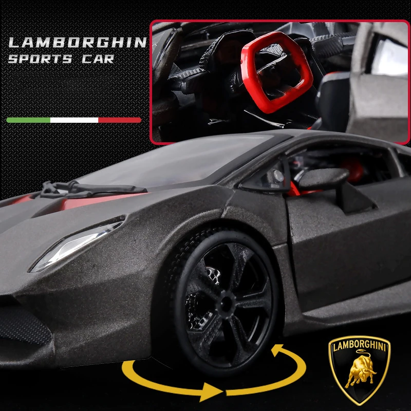 Bburago 1:24 Lamborghini Sesto Elemento Alloy Car Diecasts & Toy Vehicles Car Model Miniature Scale Model Car For Children