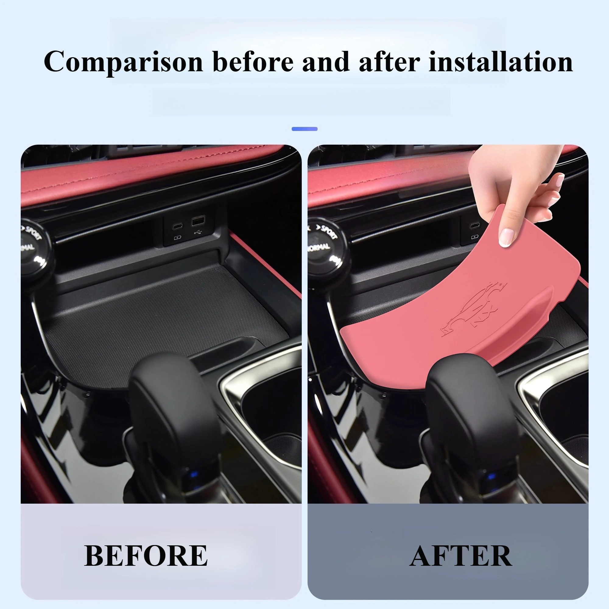 For Lexus NX 2022-2025 Central Control Wireless Charging Protection Pad Anti-scratch and Anti-dirty Interior Decoration Products