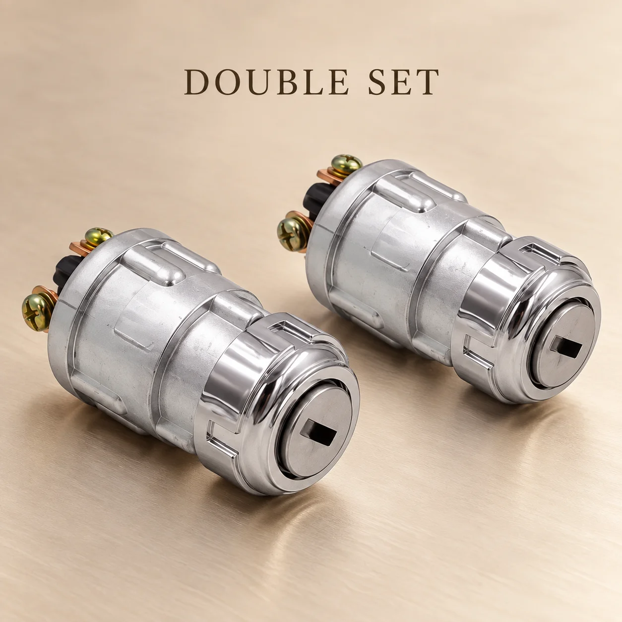 2 Pack Keyed Ignition Switch with 4 Keys, 3-Terminal Starter Switch