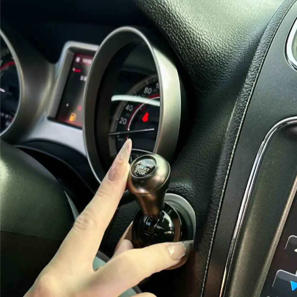 Universeller Auto-Startknopf mit Einhandbedienung, Metall-Druckknopfschalter-Abdeckung, Retro-Innendekor, Auto-Geschenkzubehör – Detail 10
