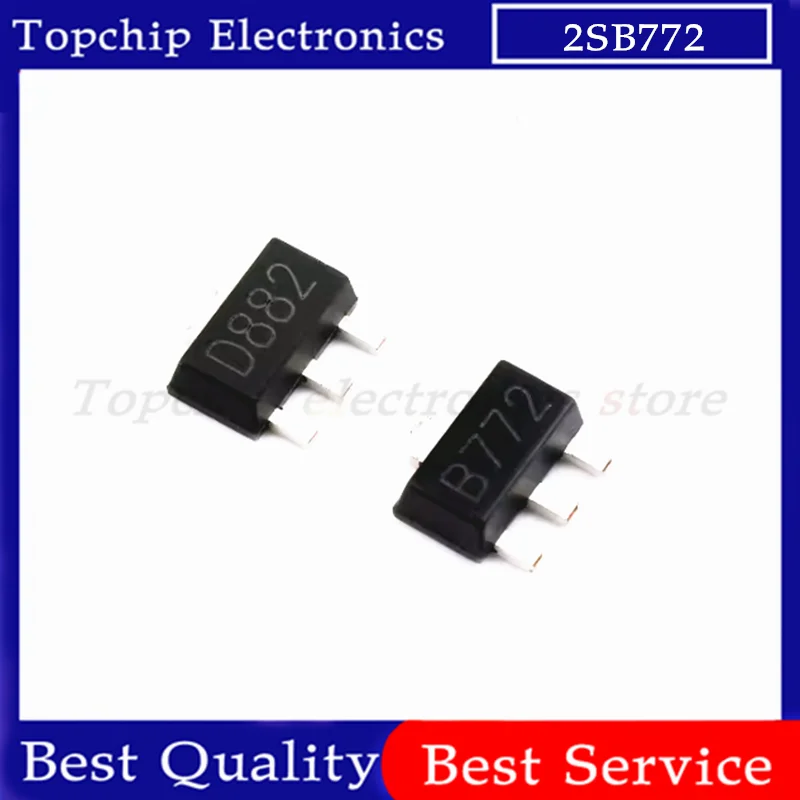 20pcs  B772 D882 2SB772 2SD882 Transistor SOT89 NPN/PNP SOT-89 NEW