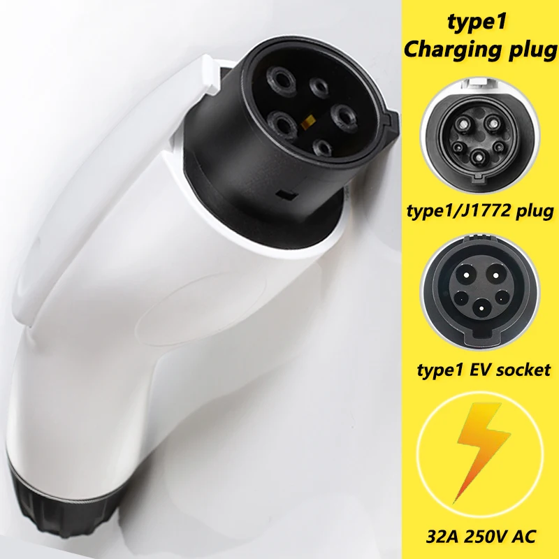 Type1 EV Car Charger Plug SAE J1772 Connector Type1 Plug 50A for Electric Vehicle Charging Station EVSE tesla American standard