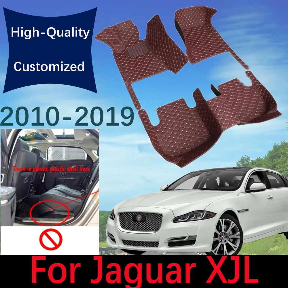 

Custom Leather Car Floor Mats For Jaguar XJL X351 2010~2019 Fashion Automobile Carpet Rugs Foot Pads Interior Accessories