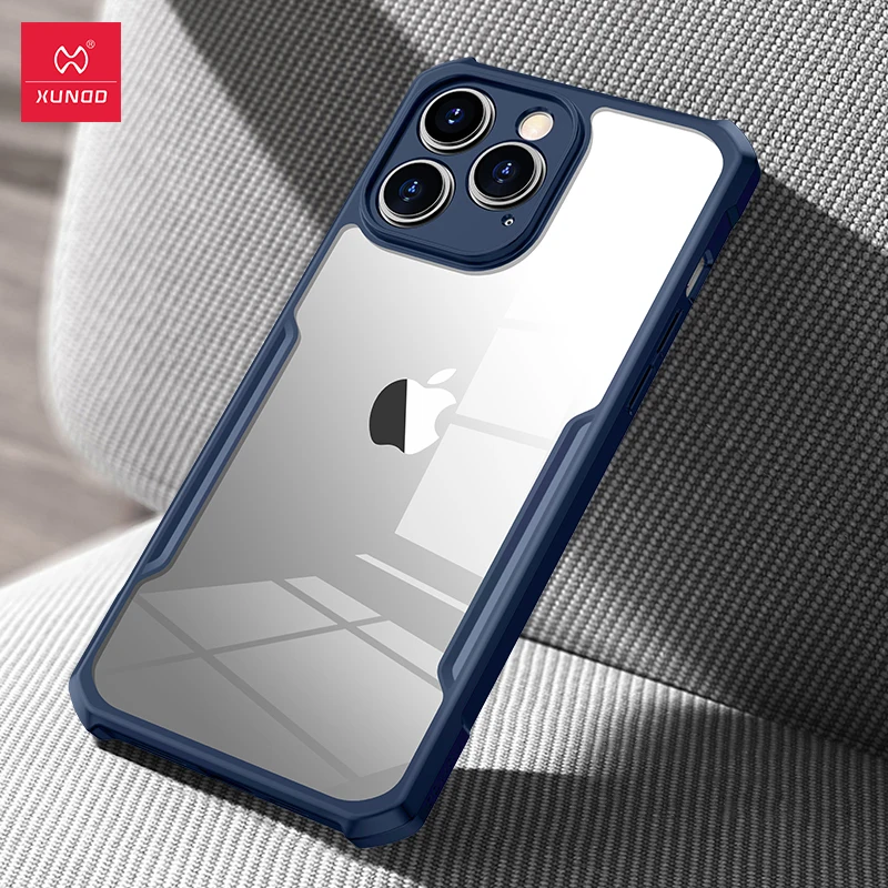 For iPhone 14 Pro Max Case Xundd Brand Transparent Anti-Scratch Hard Clear PC Soft TPU Edge Case for iPhone 14 Plus Cover