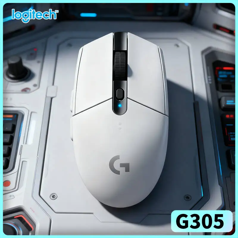 Logitech G305 Wireless Game Mouse LIGHTSPEED 6 Custom Buttons Small Footprint Save Desktop Space PC Mac Gamers