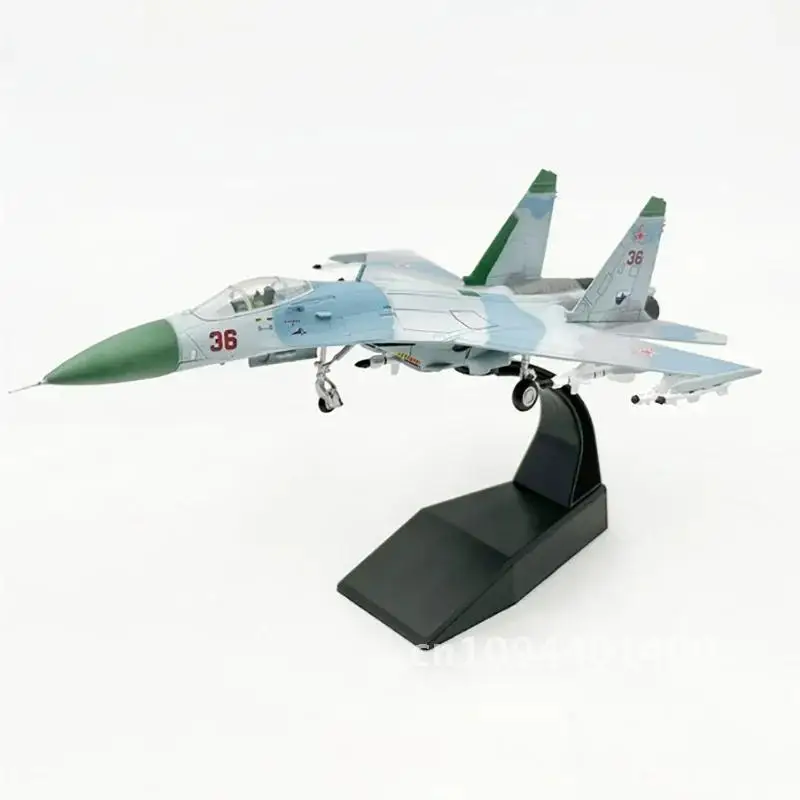 Diecast 1:100 Su 27 SU27 SU-27 Flanker Fighter Model Russia Air Force Static Simulation Replica Aircraft Airplane Models