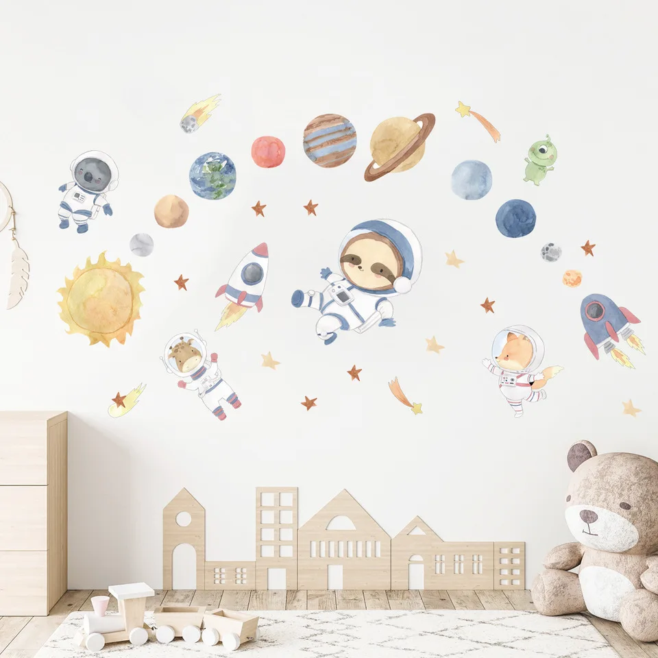 Physics spacecraft self-adhesive wall stickers, suitable for decorative wall stickers