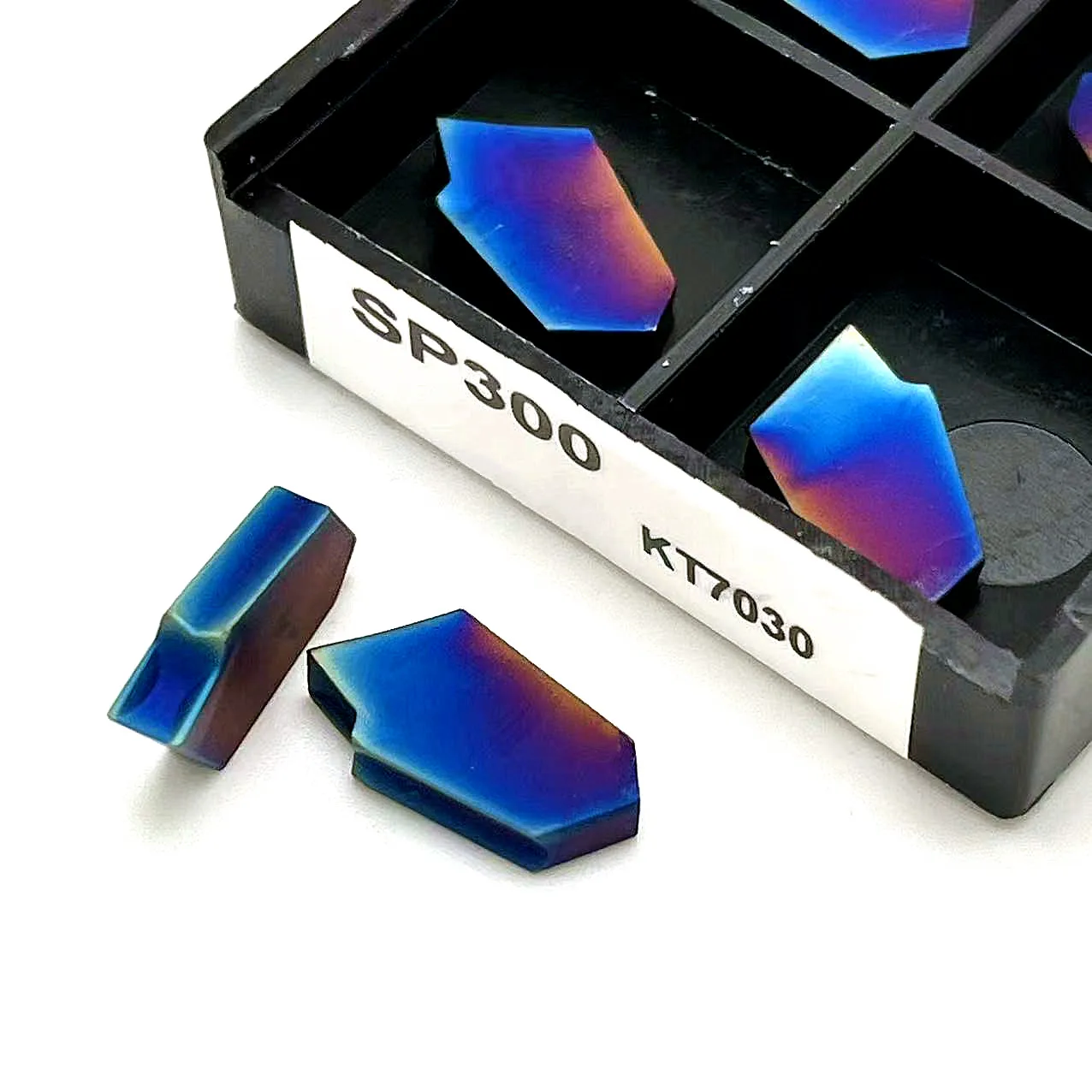 10 stücke Nano Blau serie drehmaschine werkzeug SP300 Einsätze Hartmetall stoßen klinge Cutter CNC Drehmaschine Nut Werkzeug Halter für Stahl