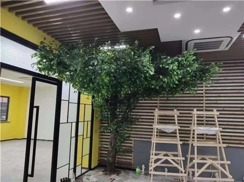 Имитация дерева, искусственные деревья, Banyan Pachira, макрокарpa, большое растение, набор для гостиной, массив дерева, сценический пол, украшение для окна