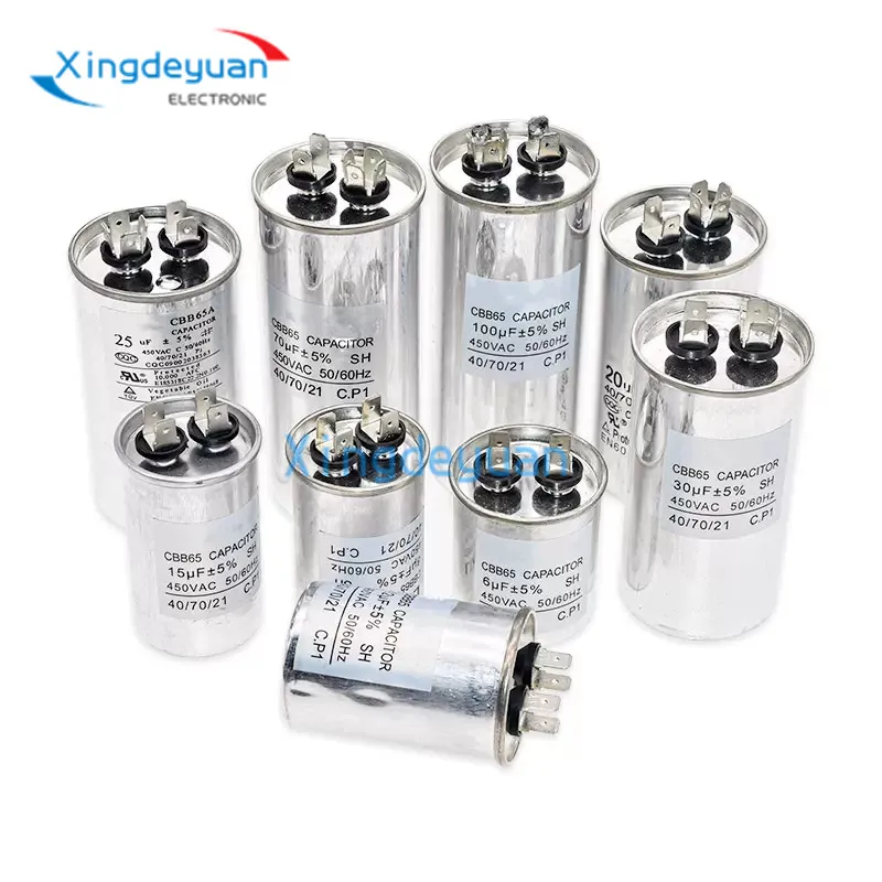 2PCS 450V AC Motor Capacitor Air Conditioner Compressor Start Capacitor CBB65A1 5/6/8/10/12/15/16/25/35/40/45/55/60/70/80/90UF