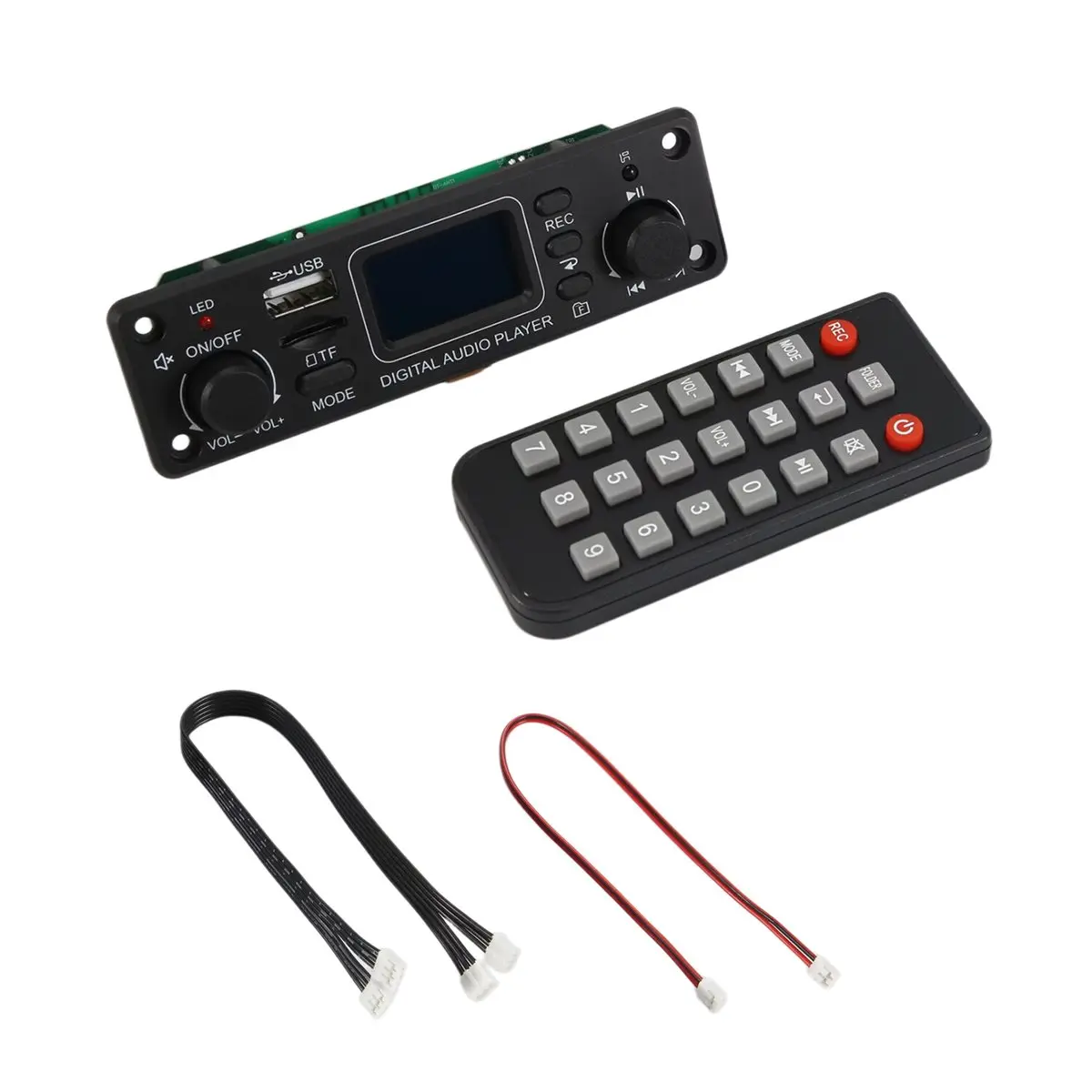 ABGN Digital Audio Player Bluetooth MP3 Player Decoder Board 128X64 DOTS LCD USB SD BT FM Music Player Module TPM119B