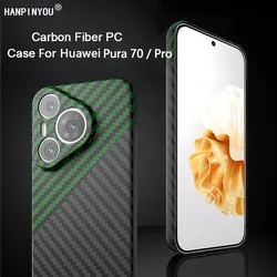 Carbon Fiber Matte PC Case For Huawei Pura 80 70 Pro Plus Ultra Thin Lightweight Anti Fingerprint Hard Camera Protector Shell
