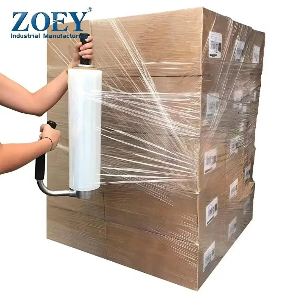 Manual Pallet Stretch Film Dispenser Hand Operated Wrapping Tool for Warehouse Cargo Bundling Portable Packing Equipment