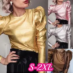 Women Punk Style Tops Shrugged Sleeve O-neck Tee Shirts Ladies Casual T-shirts Camisetas Top