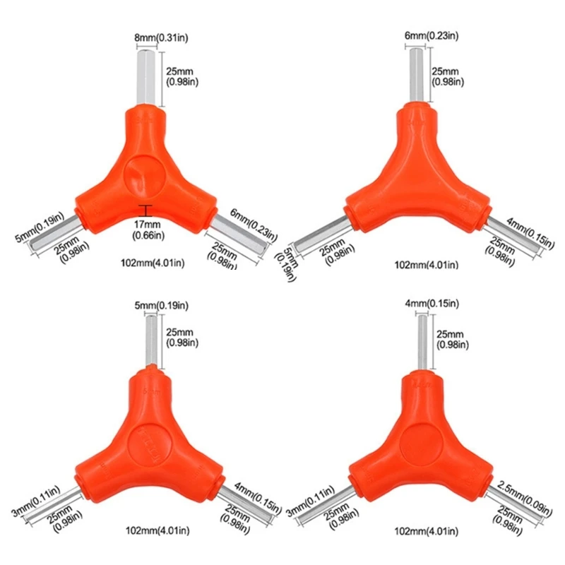 3 Way Hex Wrench 3 In 1 Y type Hex Allen Wrench Trigeminal Hex  Hand Tool