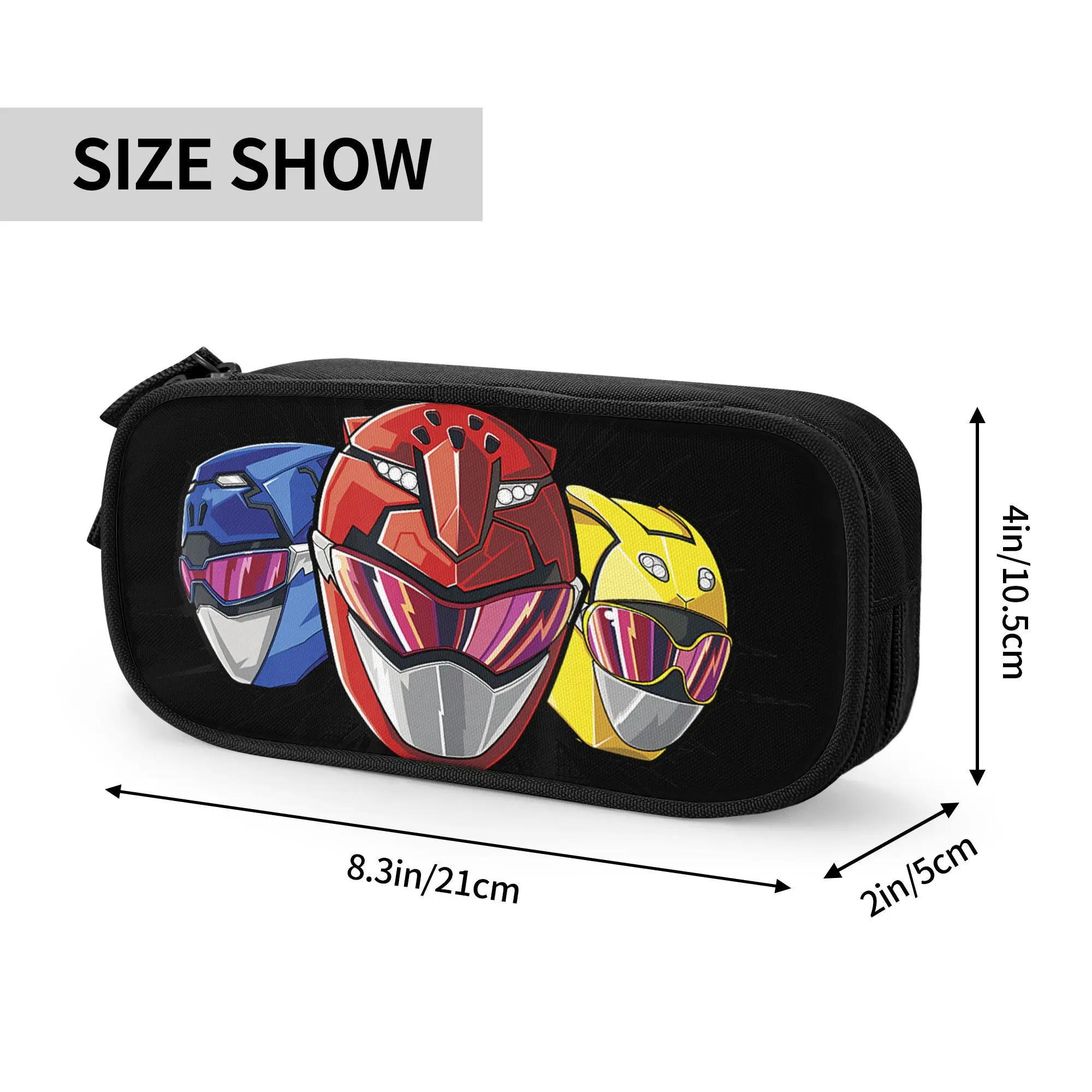 Large Capacity Bags for Child Cartoon Power Rangers Group Shot Beast Morphers Helmets  School Pencil Bag for Boys Gilrs Kids