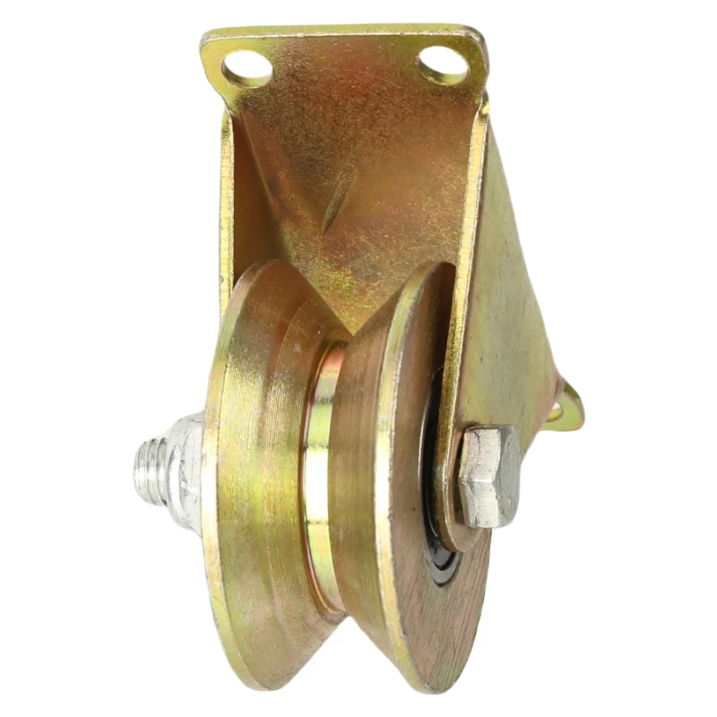 Roda pequena de porta deslizante - 50 mm de diâmetro com ranhura de rolamento em forma de U, resistente para ferro angular e trilhos guia