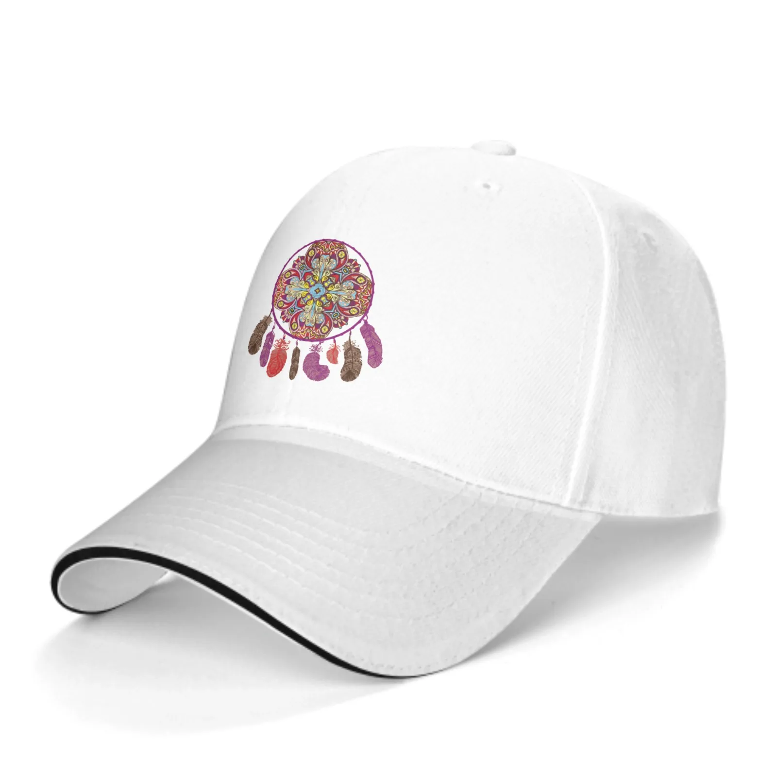 

Dream Catcher Adjustable Women Men Back Closure Caps Washed Sandwich Caps Sports Outdoor Baseball Hat