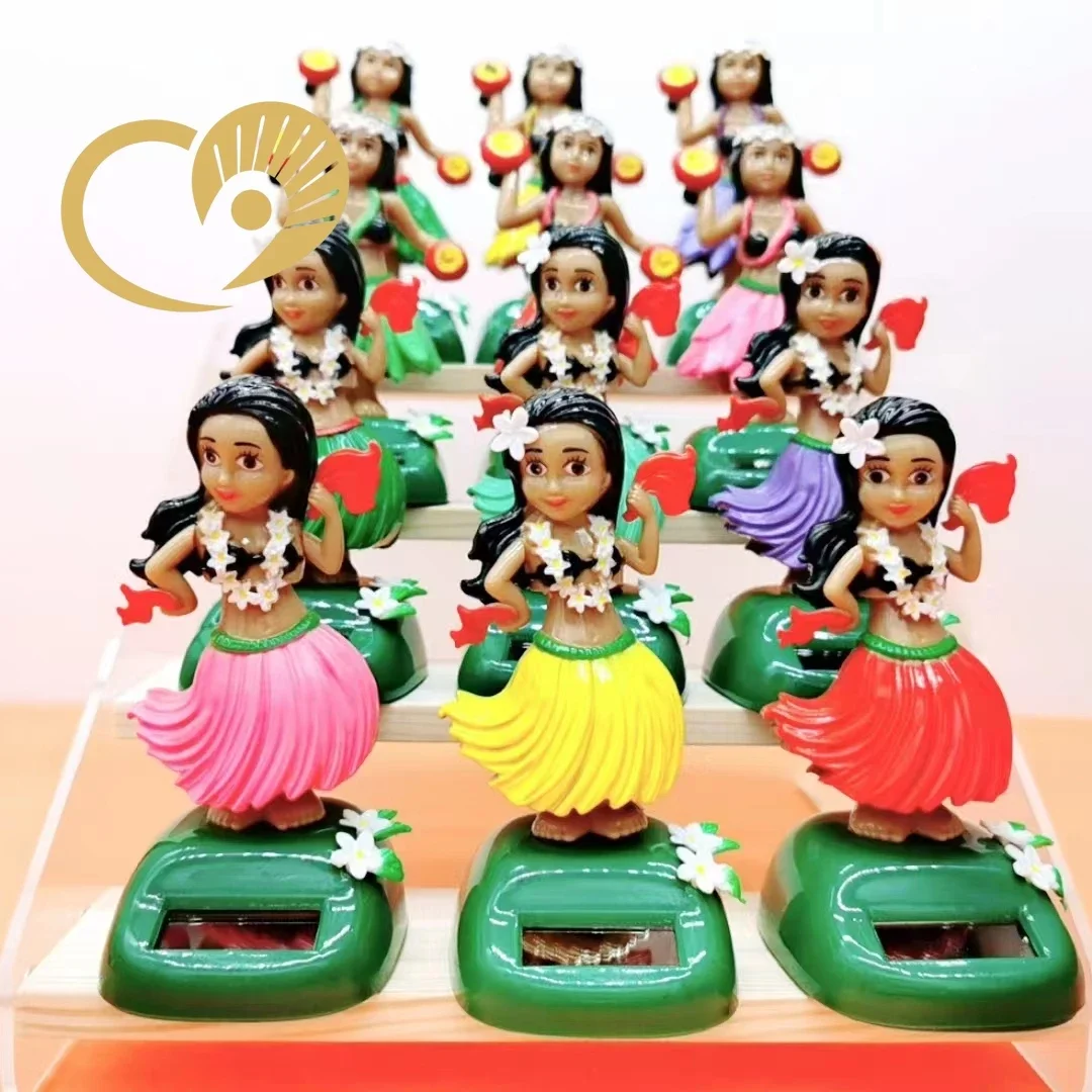 Hawaii Girl Dancing Toys Girl Bobblehead for Car Toy Interior Doll Ornament Gift  Multi-Color for Party Decor Learning Education
