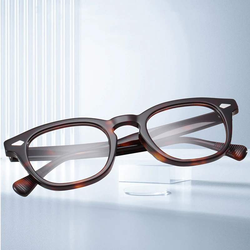 KUXA Pilot Brille Rahmen Männer Myopie Leopard Acetat Frauen Brillen Myopie Hyperopie Rezept Retro Optische Anti-reflexion