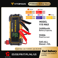 VTOMAN V10 Max 12V Car Jump Starter 5500A Car Battery Starter 24000mAh Power Bank Booster Auto Starting Device With PD 100W