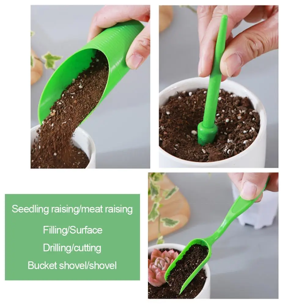 4Pcs Succulent Garden Tool Set – Plastic Transplanting Digging Kit with Hole Punching Tool, Miniature Gardening Hand Tools