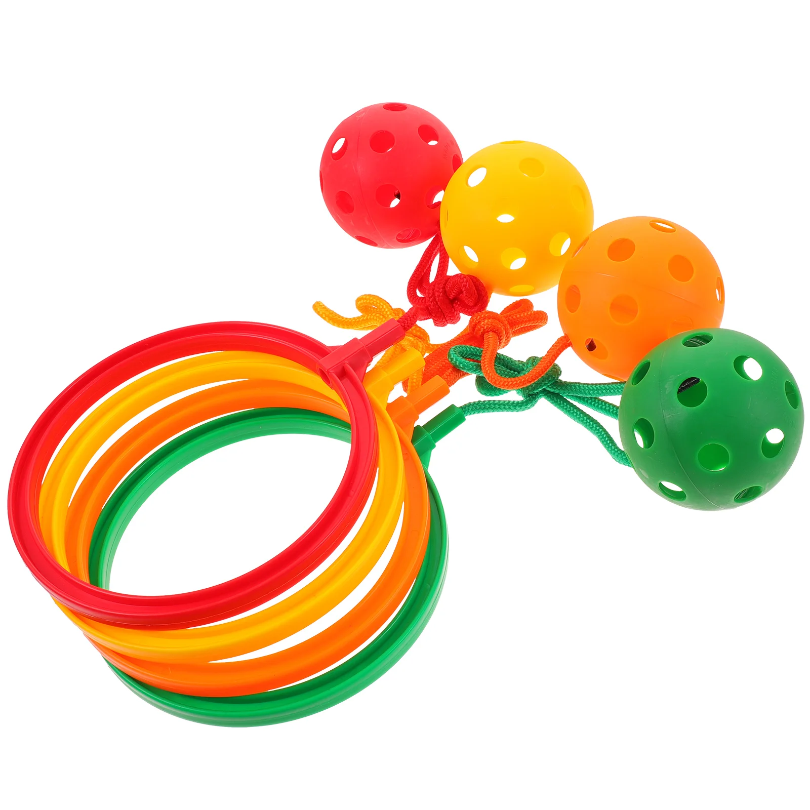 4 Pcs Jumping Ring Ball Ankle Toy Children's Toys Single Foot Whirling Bouncing for Fitness The Wiggles