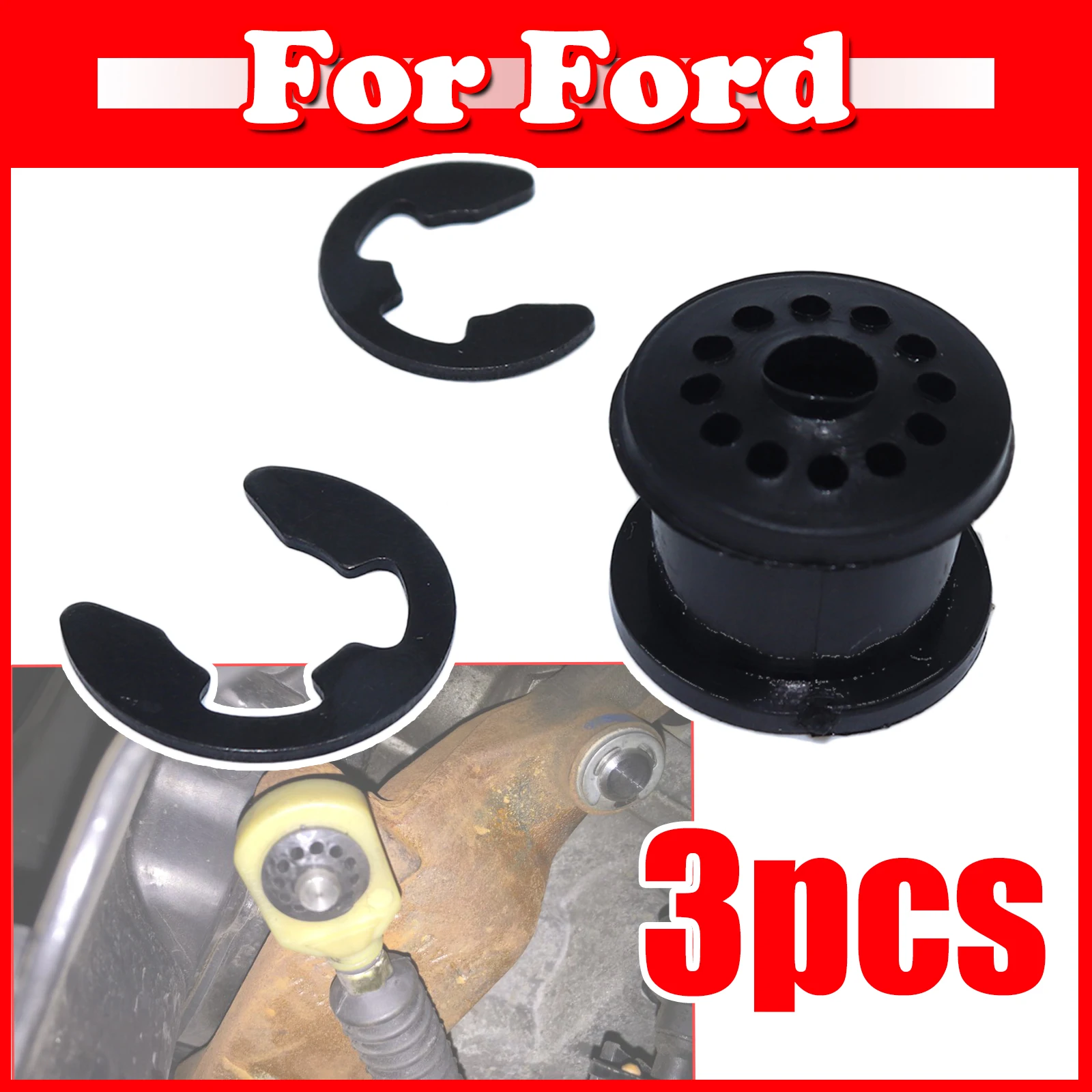 3pcs Shifter Cable Bushing For Ford Fiesta Fusion Focus C-Max MT Gear Selector Shift Linkage Lever End Replacement Parts 2002